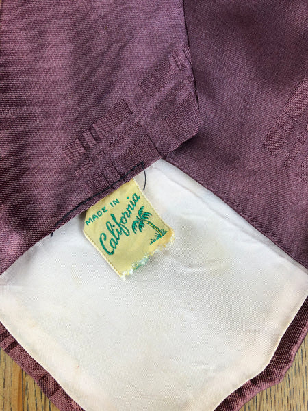 Original 1940s American Rayon Swing Tie Made In California