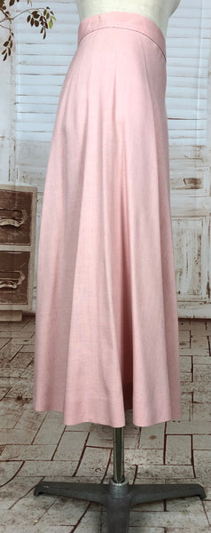 Amazing Original 1940s Vintage Blush Pink Summer Suit By Betty Rose