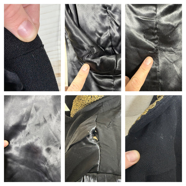 Exceptionally Rare 1940s Gold Lamé Embroidered Coat By Evalen