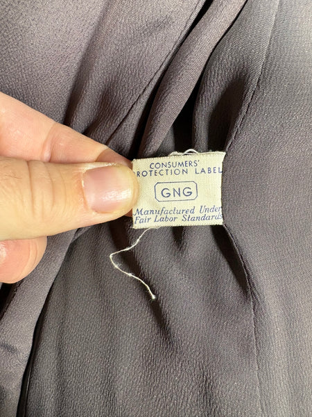 Sharply Tailored 1940s Grey Pinstripe Skirt Suit with Contrast Lapels