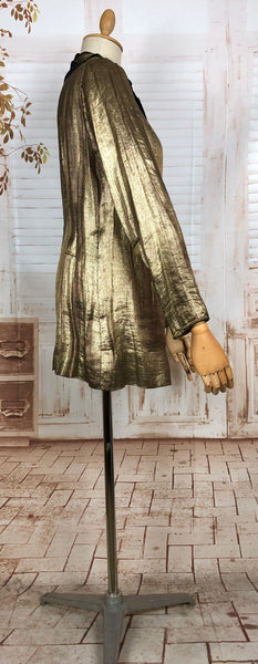 Incredible Original 1920s Antique Gold Lame Tunic
