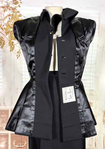 Exceptional Rare 1940s Black Label Lilli Ann Suit - Femme Fatale