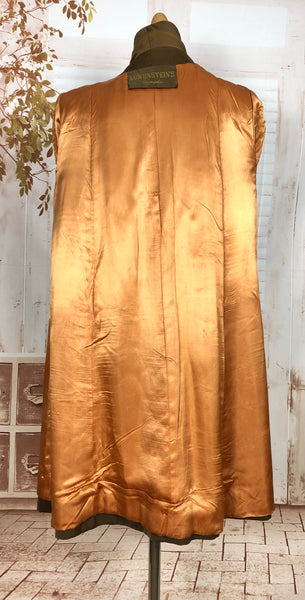Wonderful 1940s Milk Chocolate Brown Gabardine Coat