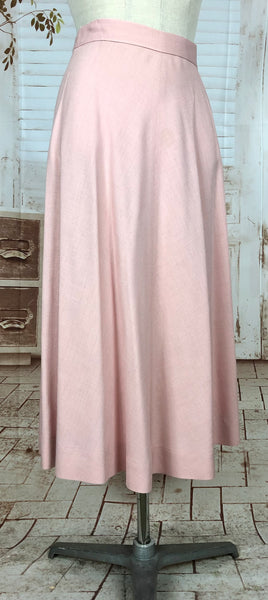 Amazing Original 1940s Vintage Blush Pink Summer Suit By Betty Rose