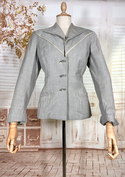 Fabulous Volup 1950s Grey Lilli Ann Blazer