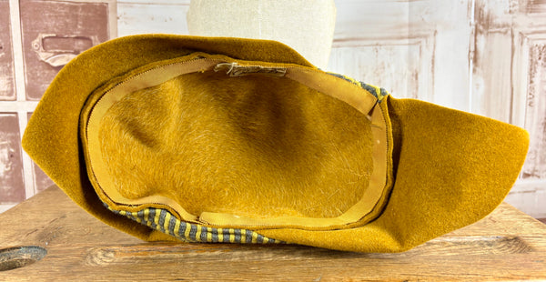 Rare Mustard Yellow Late 1920s / Early 1930s Hat