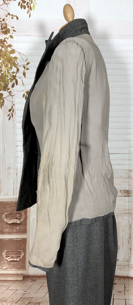 Fabulous Grey 1930s Double Breasted Skirt Suit