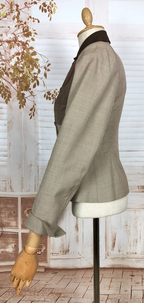 Rare 1950s Striped Lilli Ann Blazer In Earth Tones - Bladerunner Style