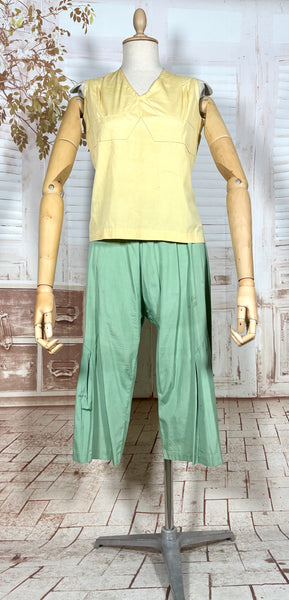 Super Rare 1920s Three Piece Beach Pyjama Set
