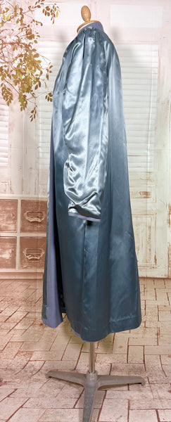 Rare Volup 1940s Periwinkle Lilac Clutch Coat With Soutache Embroidery