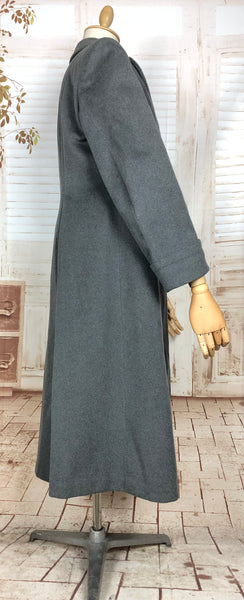 Luxurious Super Soft Original 1940s Vintage Grey Double Breasted Princess Coat