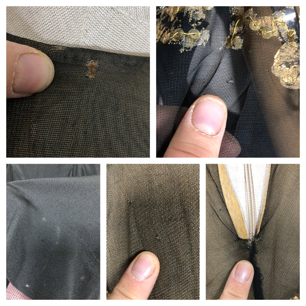 Exceptional Late 1930s / Early 1940s Caped Evening Dress