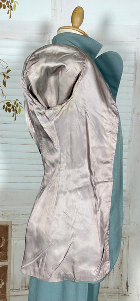 Exceptional Duck Egg Blue Tiered 1940s Suit