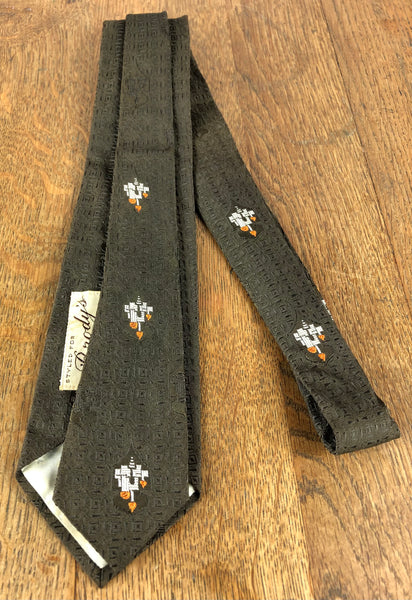 1950s Olive Tie with Candelabra Novelty Print – Styled for Brody's Men's Wear