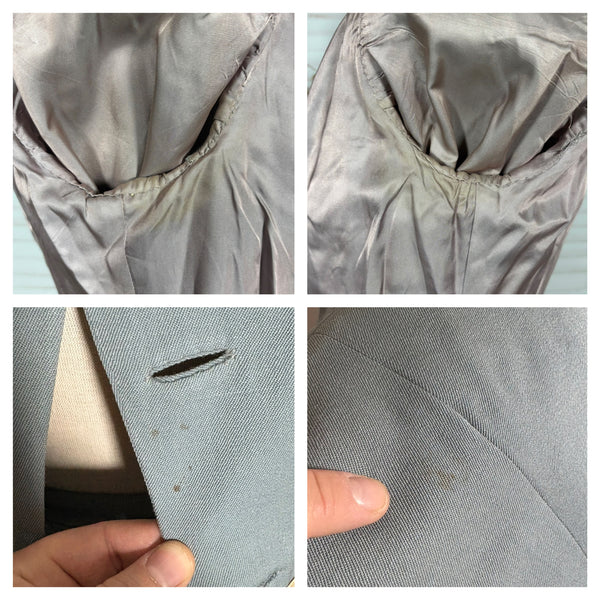 Exceptional Duck Egg Blue Tiered 1940s Suit