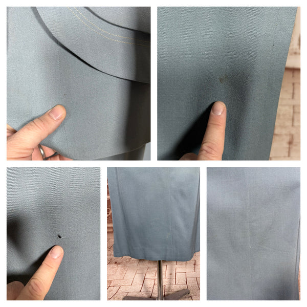 Exceptional Duck Egg Blue Tiered 1940s Suit