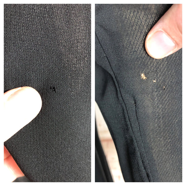 1930s Lightweight Black Crepe Coat with Pintuck and Open Work Detailing