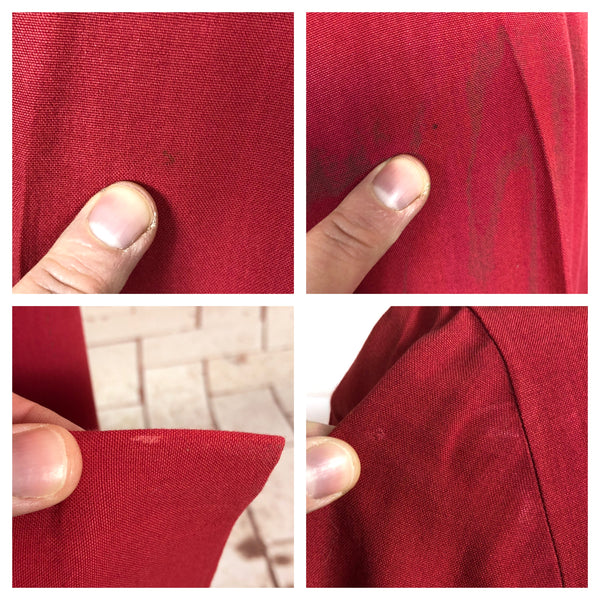 Exceptionally Rare Original 1940s Red Pant Suit By Hobbies Sportwear