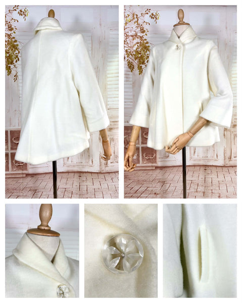 Easy To Wear Late 1940s Snow White Swing Jacket