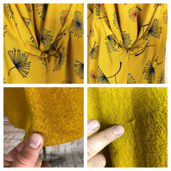Incredible Mustard Yellow 1940s Short Swing Coat