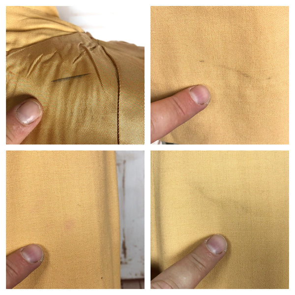 Exquisite Mustard Yellow 1940s Skirt Suit Petite