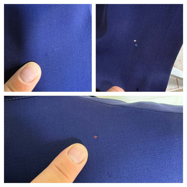 Exquisite Royal Blue 1940s Gabardine Suit With Western Stitching Detail