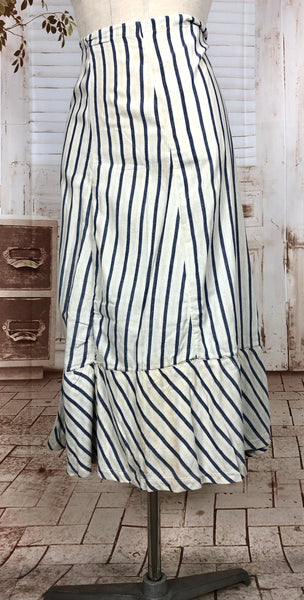 Gorgeous Original Edwardian Antique 1910s Volup Striped Underskirt