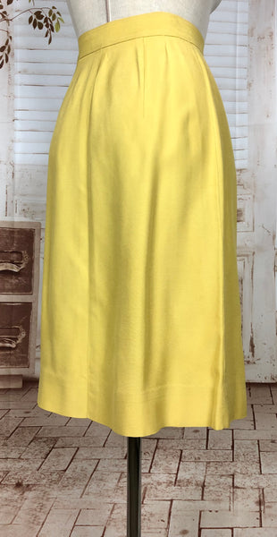 Wonderfully Vibrant Original 1940s Vintage Lemon Yellow Summer Suit By Handmacher