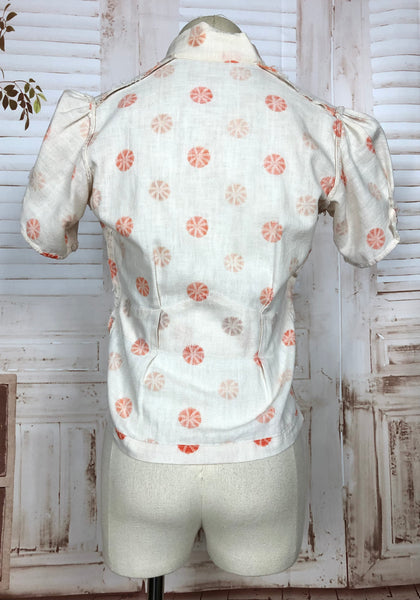 RESERVED ON LAYAWAY FOR AISHA - Gorgeous Original 1930s Vintage Puff Sleeve Blouse Lightweight Jacket