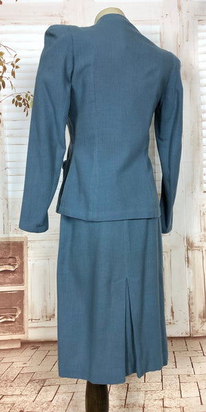 Exquisite Original 1930s Vintage Periwinkle Blue Dress Suit