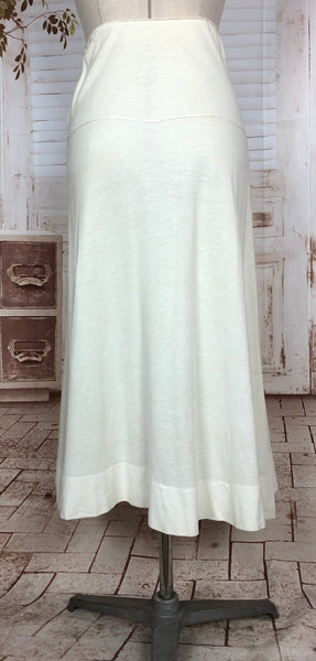 Gorgeous Original 1930s Vintage White Flared Summer Skirt