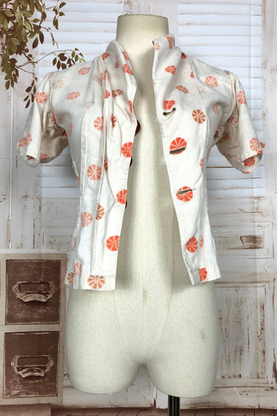 RESERVED ON LAYAWAY FOR AISHA - Gorgeous Original 1930s Vintage Puff Sleeve Blouse Lightweight Jacket