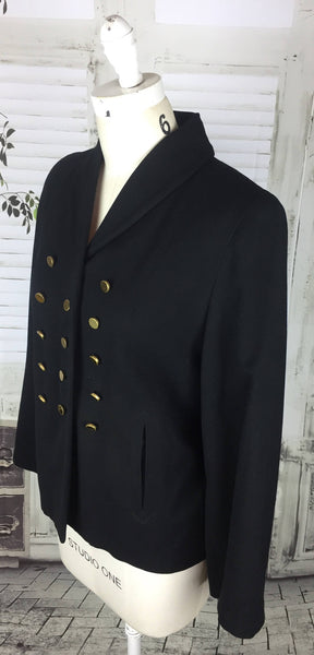 Original Vintage 1950s 50s Joseph Magnin Black Jacket Coat