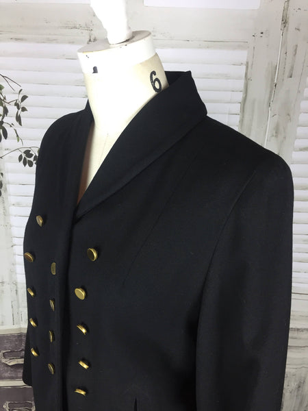 Original Vintage 1950s 50s Joseph Magnin Black Jacket Coat