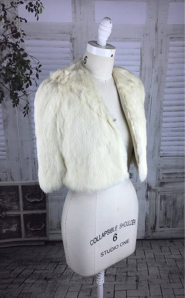 Original 1940s Vintage Coney Fur Bolero Cloak Cape