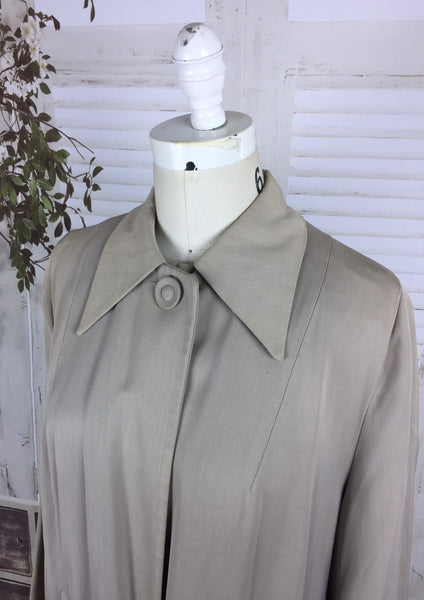 Original 1940s Vintage Grey Gabardine Swing Coat