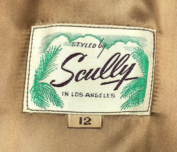 LAYAWAY PAYMENT 1 OF 3 - RESERVED FOR CARLA - Super Rare Original 1940s 40s Belted Suede Princess Coat By Scully