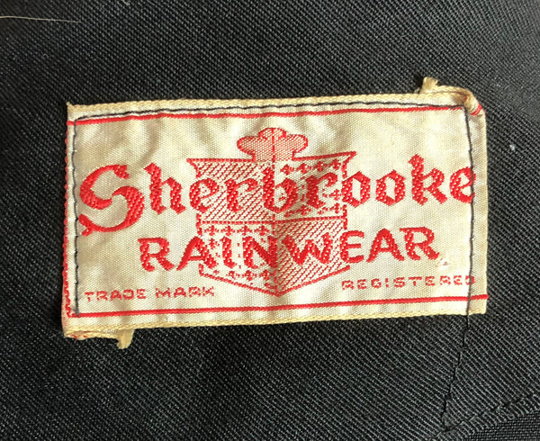 LAYAWAY PAYMENT 1 OF 2 - RESERVED FOR BETHEA - Fabulous 1940s 40s Vintage Black Belted Rain Mac Trench Coat