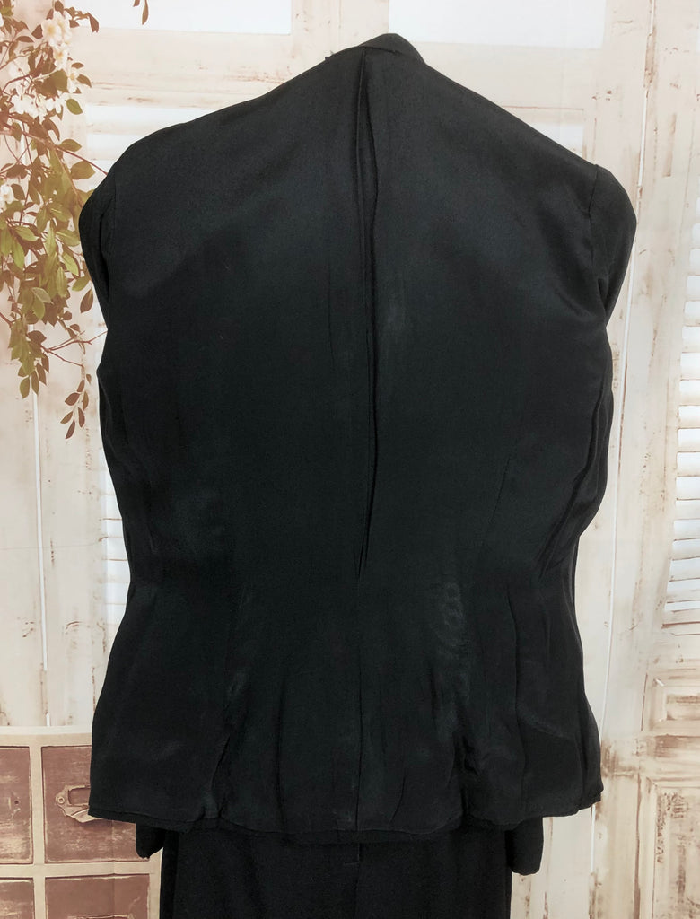 RESERVED FOR MAGGIE - Original 1940s 40s Vintage Black Suit With Fabul ...