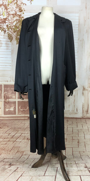 LAYAWAY PAYMENT 2 OF 3 - RESERVED FOR SARAH - PLEASE DO NOT PURCHASE - Original Volup Vintage 1940s 40s Black Belted Gabardine Coat