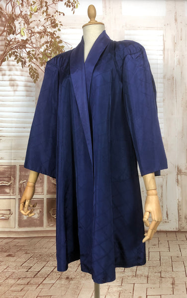 LAYAWAY PAYMENT 2 OF 2 - RESERVED FOR MAITE - Incredible Original 1930s 30s Vintage Royal Blue Quilted Coat FOGA