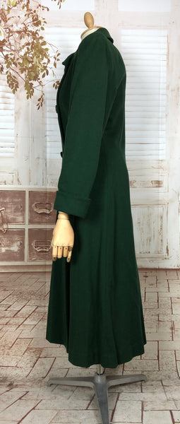 LAYAWAY PAYMENT 3 OF 3 - RESERVED FOR ANJA - Exquisite Original 1940s Vintage Forest Green Princess Coat