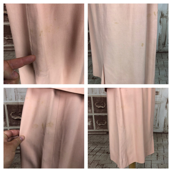 RESERVED FOR MARS - PLEASE DO NOT PURCHASE - Original 1940s 40s Vintage Pink Starched Cotton Summer Skirt Suit