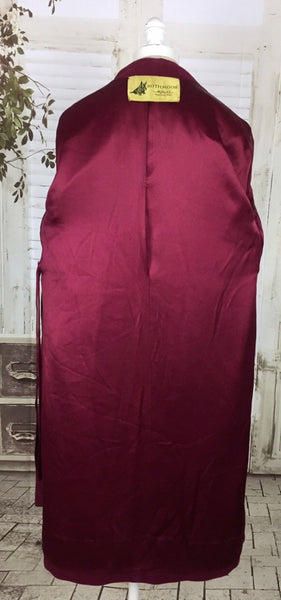 Original 1950s Rothmoor Vintage Burgundy Wine Wool Swing Coat