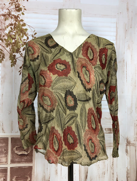 LAYAWAY PAYMENT 2 OF 2 - RESERVED FOR GILDA - Exquisite Original Late 1920s / Early 1930s Gold And Pink Floral Lamé Top