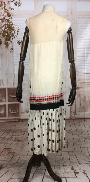 Original Vintage 1920s 20s Silk Drop Waist Dress And Jacket Ensemble