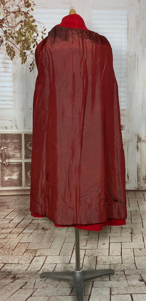 Gorgeous Original 1940s Vintage Red Swing Coat