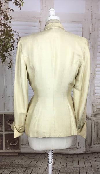 Original 1940s 40s Vintage Cream Ladies Jacket Blazer By Meachams