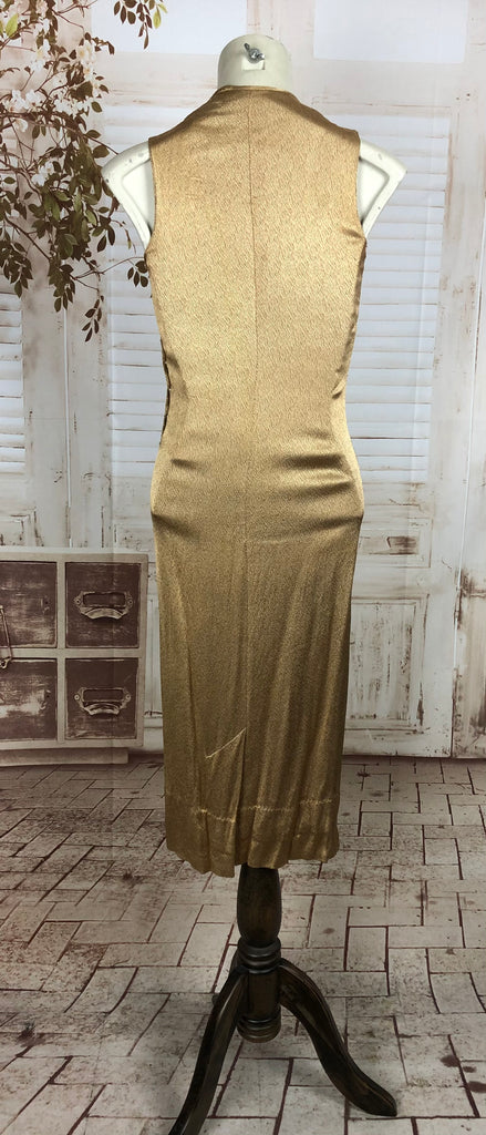 Original 1930s 30s Vintage Shiny Gold Lam Bias Cut Cocktail Dress Black Sheep Antiques Original 1930s 30s Vintage Shiny Gold Lam Bias Cut Cocktail Dress Black Sheep Antiques