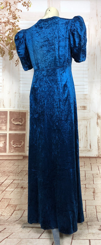 Electric blue velvet dress clearance